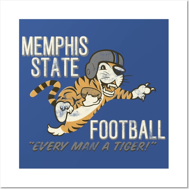 Memphis State Football Wall Art by rt-shirts